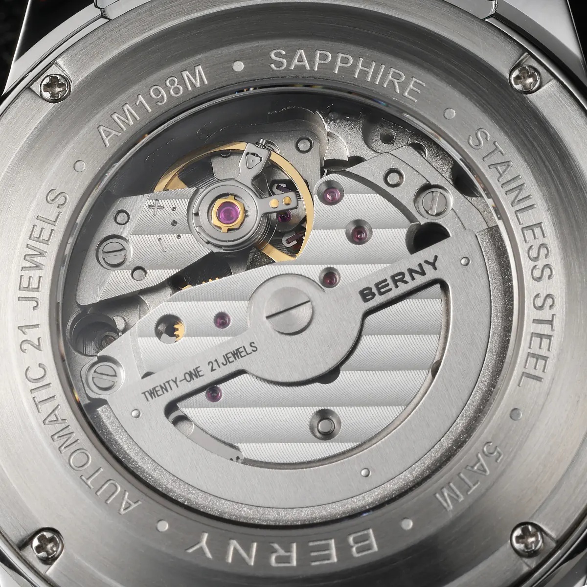 BERNY AM198M Skeleton Watch