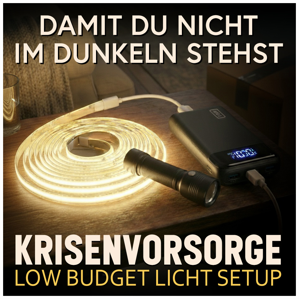 Notbeleuchtung bei Stromausfall: Günstiges LED & Solar Setup
